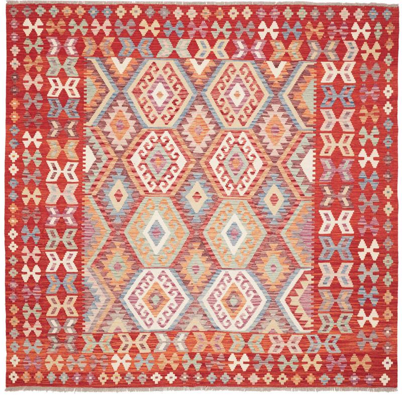 Afghaans tapijt Kilim Afghan 202x208 202x208, Perzisch tapijt Handgeweven