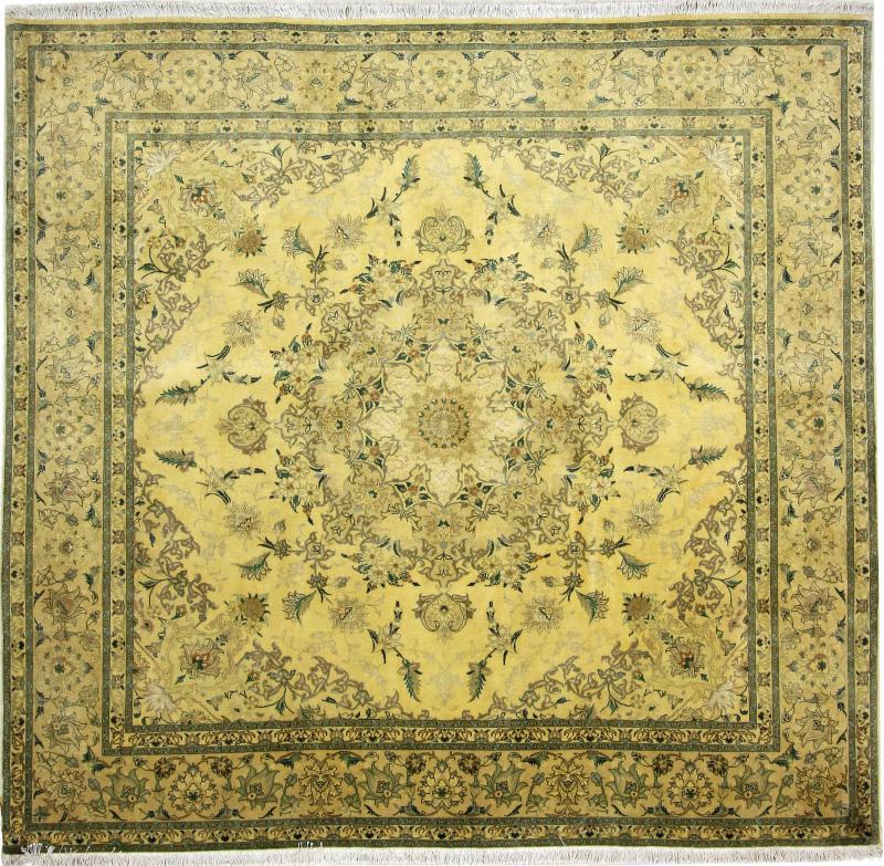 Tapete persa Tabriz 50Raj 201x189 201x189, Tapete persa Atado à mão