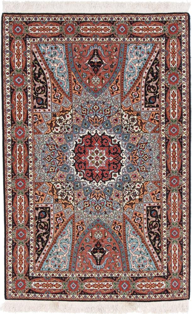 Persian Rug Tabriz 60Raj Gumbad Silk Warp 159x101 159x101, Persian Rug Knotted by hand