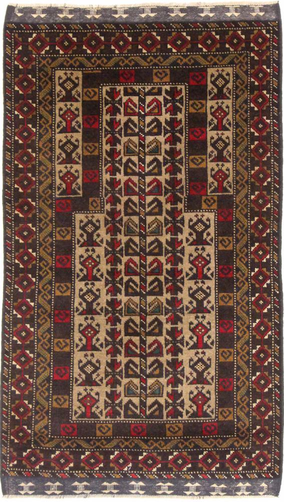 Tapete afegão Balúchi 126x81 126x81, Tapete persa Atado à mão