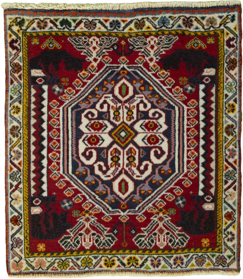 Tapis persan Shiraz 71x62 71x62, Tapis persan Noué à la main