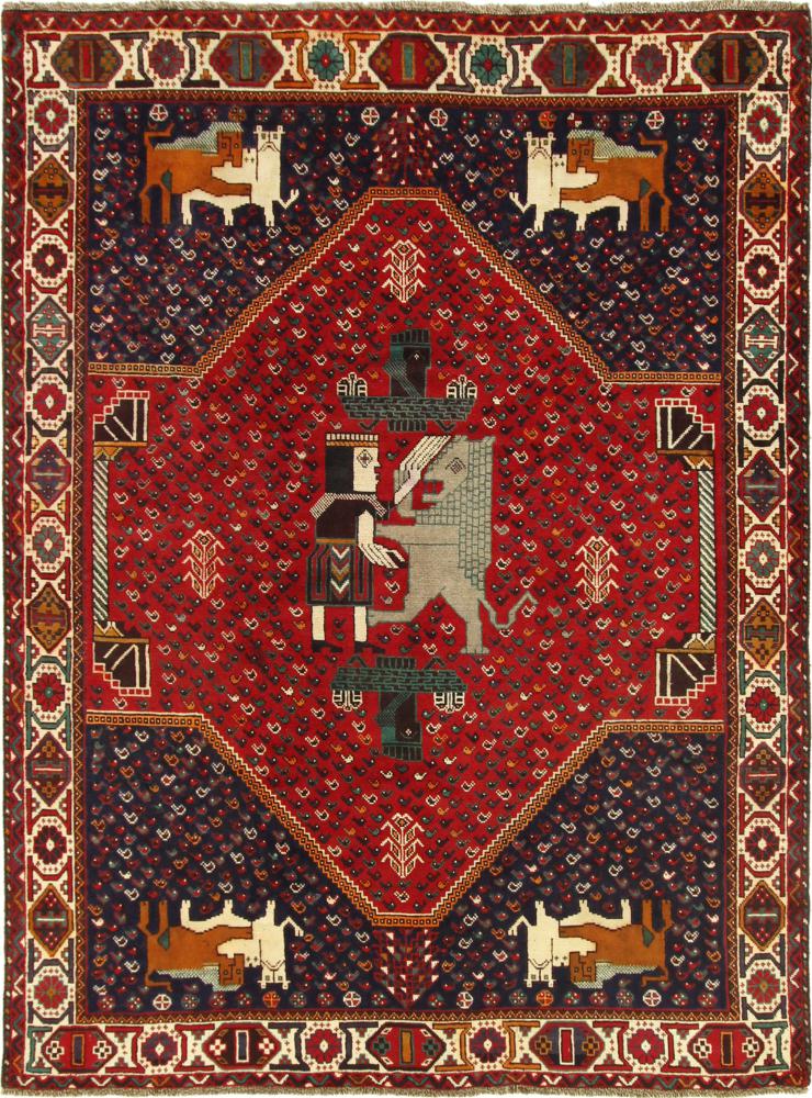 Tapis persan Shiraz 282x204 282x204, Tapis persan Noué à la main