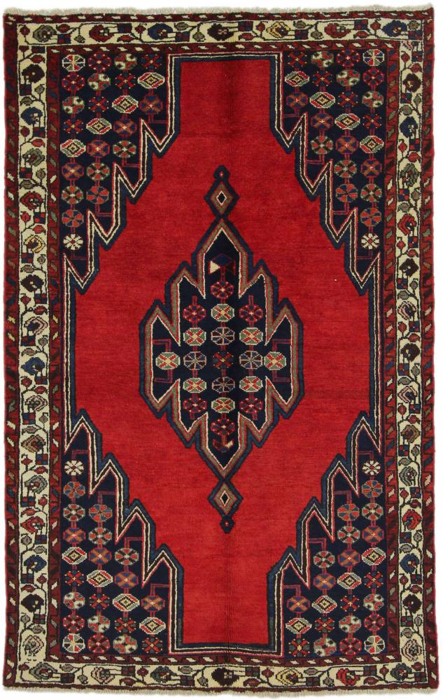 Persisk tæppe Hamadan 199x126 199x126, Persisk tæppe Knyttet i hånden