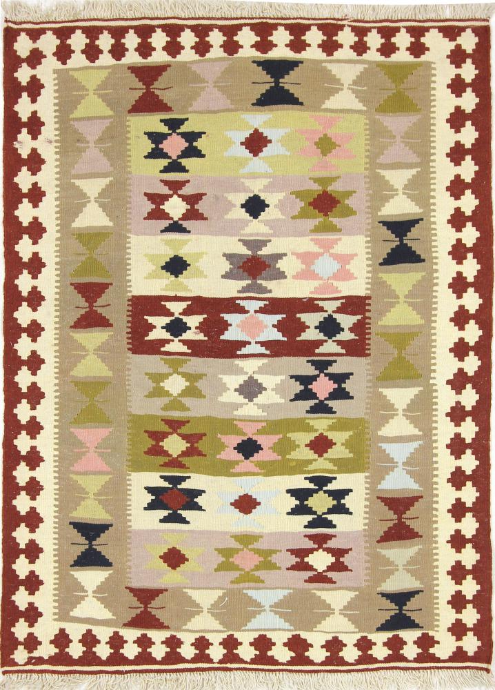 Tapete persa Kilim Fars 4'11"x3'7" 4'11"x3'7", Tapete persa Tecido à mão