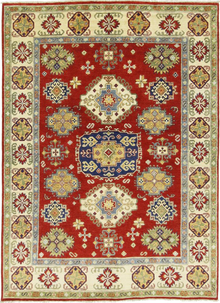 Afghan rug Kazak 7'9"x5'9" 7'9"x5'9", Persian Rug Knotted by hand