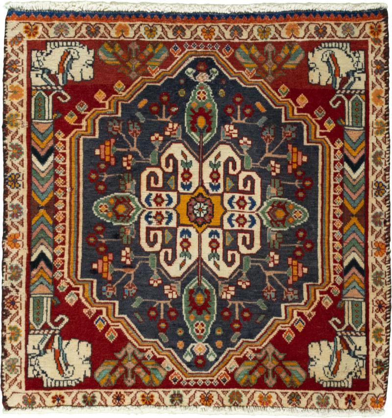Persian Rug Shiraz 60x59 60x59, Persian Rug Knotted by hand