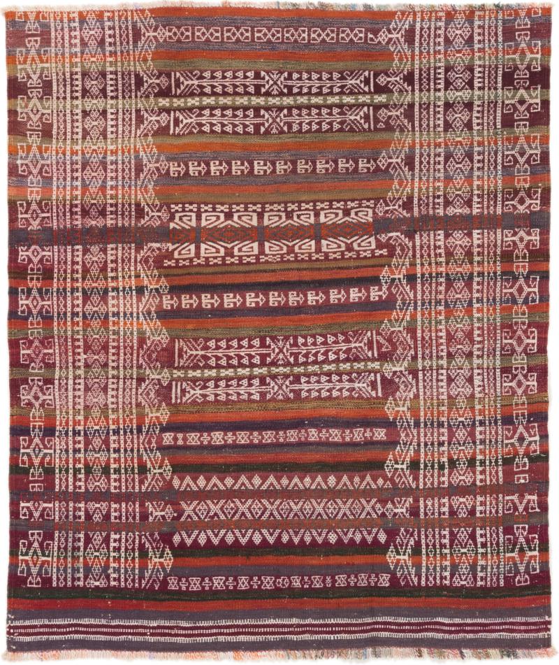 Afgán szőnyeg Kilim Afgán 153x132 153x132, Perzsa szőnyeg szőttesek