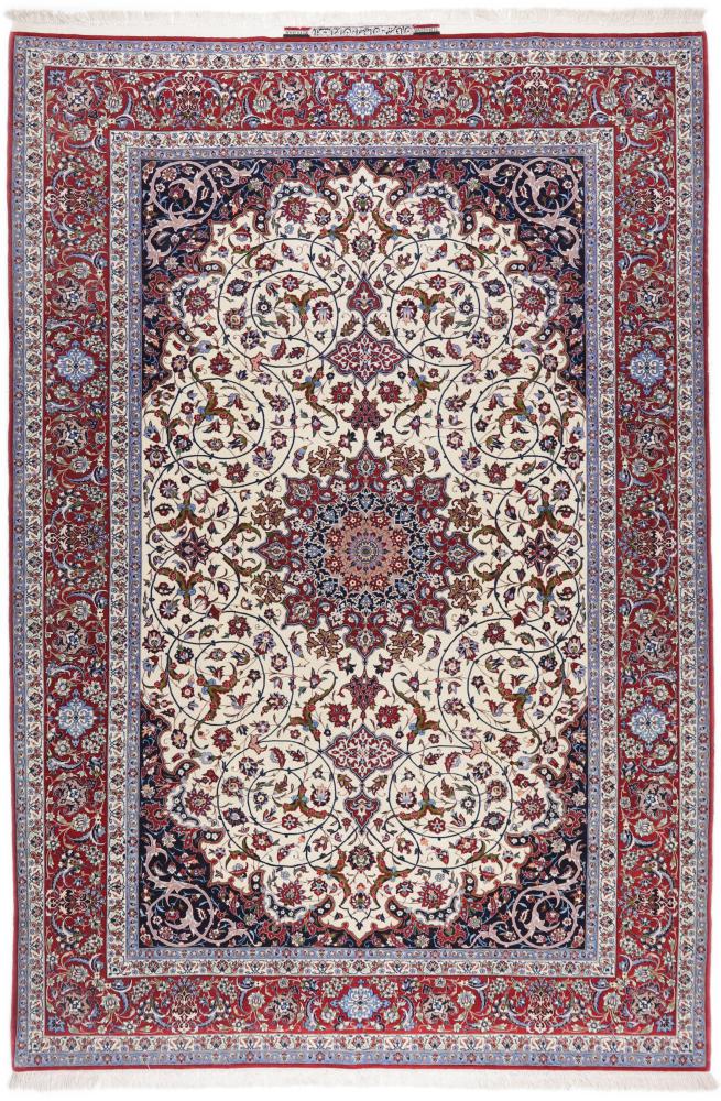 Tapete persa Isfahan Velho Fio de Seda 304x205 304x205, Tapete persa Atado à mão