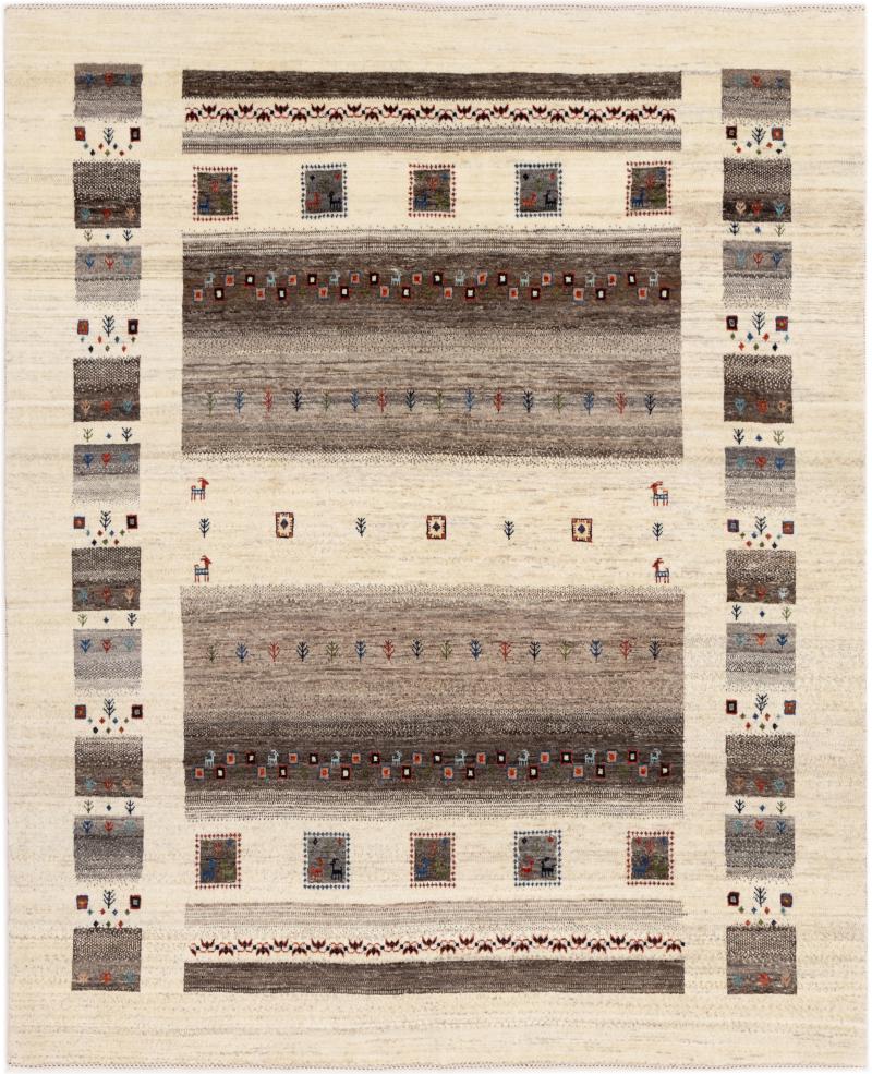 Tapis persan Persan Gabbeh Loribaft Nowbaft 242x197 242x197, Tapis persan Noué à la main