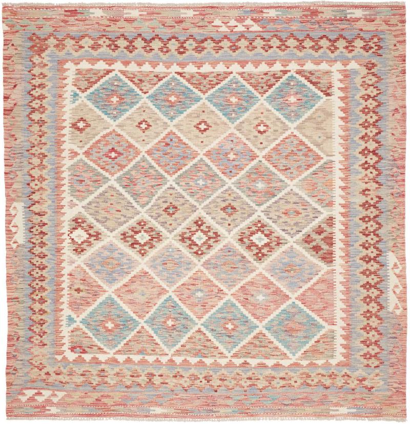 Afghanska mattan Kilim Afghan 200x201 200x201, Persisk matta handvävd 