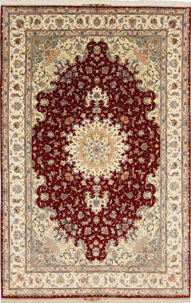 Tapete persa Tabriz 50Raj Fio de Seda 311x192 311x192, Tapete persa Atado à mão