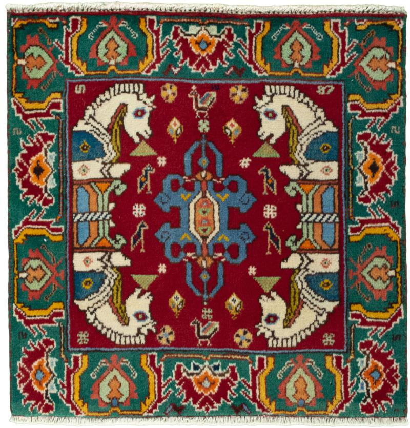 Tapis persan Shiraz 64x65 64x65, Tapis persan Noué à la main