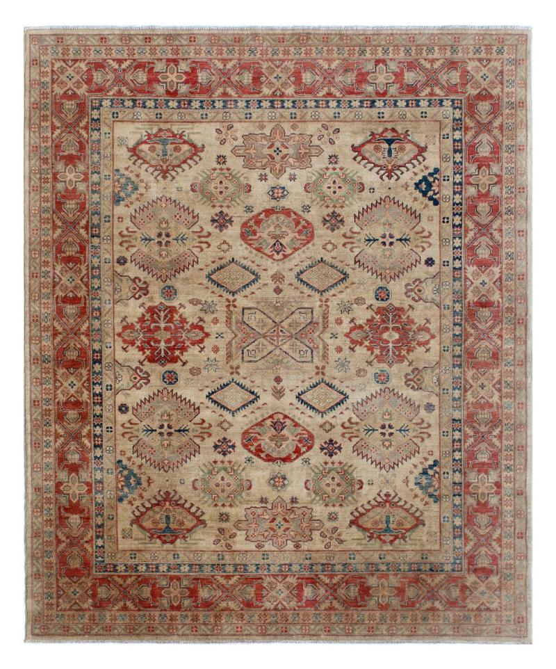 Afghaans tapijt Kazak Ghazni 298x245 298x245, Perzisch tapijt Handgeknoopte
