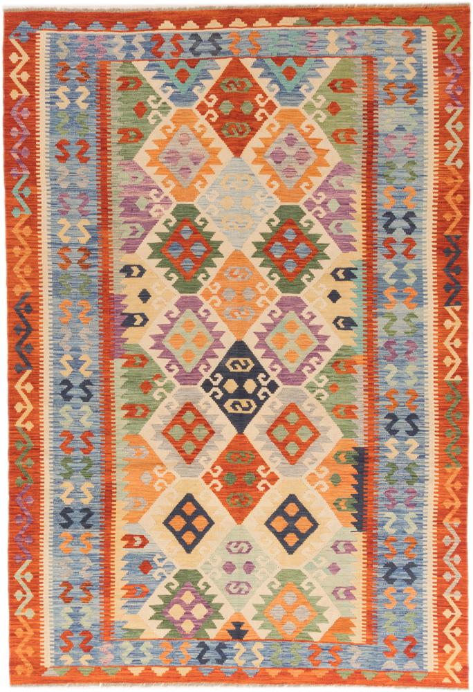 Afghanischer Teppich Kelim Afghan 293x196 293x196, Perserteppich Handgewebt