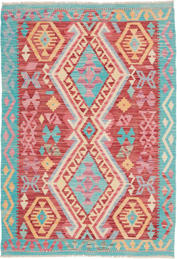 Tapis afghan Kilim Afghan 140x101 140x101, Tapis persan Tissé à la main