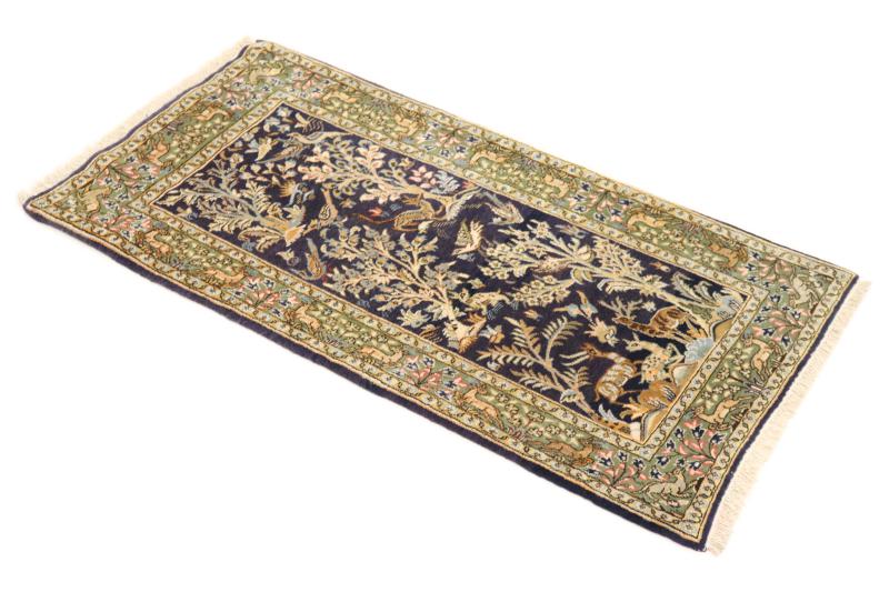 Persisk tæppe Ghom 133x72 133x72, Persisk tæppe Knyttet i hånden