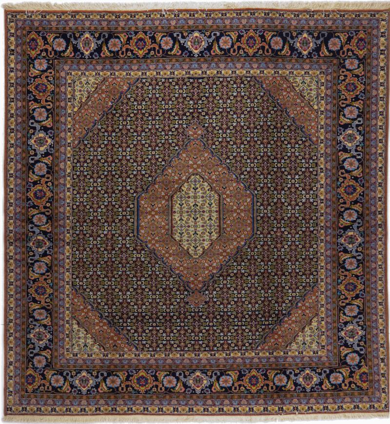 Tapete persa Tabriz Velho 209x197 209x197, Tapete persa Atado à mão