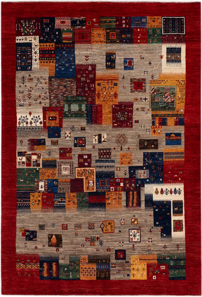 Tapete persa Persa Gabbeh Loribaft Nowbaft 265x181 265x181, Tapete persa Atado à mão