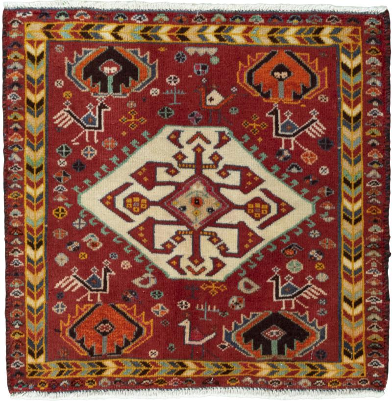 Perzisch tapijt Shiraz 63x62 63x62, Perzisch tapijt Handgeknoopte