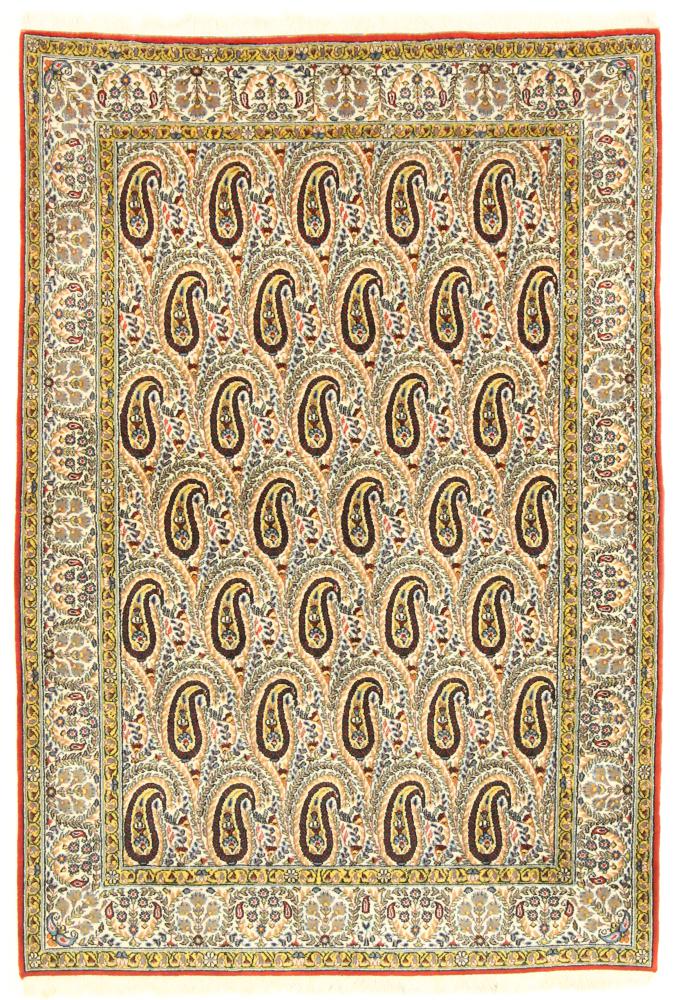 Persian Rug Qum 204x139 204x139, Persian Rug Knotted by hand