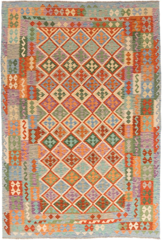 Afghanischer Teppich Kelim Afghan 296x205 296x205, Perserteppich Handgewebt