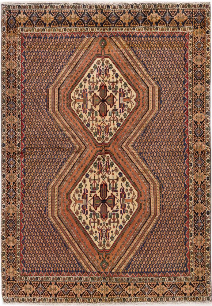 Tapis persan Afshar 235x164 235x164, Tapis persan Noué à la main