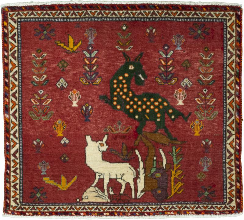 Perzisch tapijt Shiraz 61x71 61x71, Perzisch tapijt Handgeknoopte