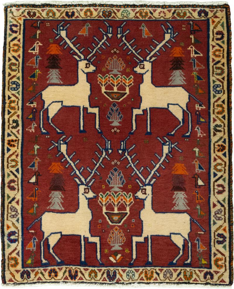Perzisch tapijt Shiraz 79x64 79x64, Perzisch tapijt Handgeknoopte