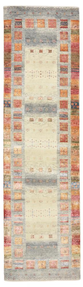 Tapis indien Gabbeh Loribaft Design 295x82 295x82, Tapis persan Noué à la main