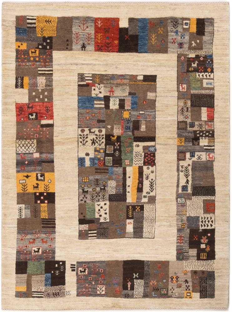 Persian Rug Persian Gabbeh Kashkuli 197x151 197x151, Persian Rug Knotted by hand