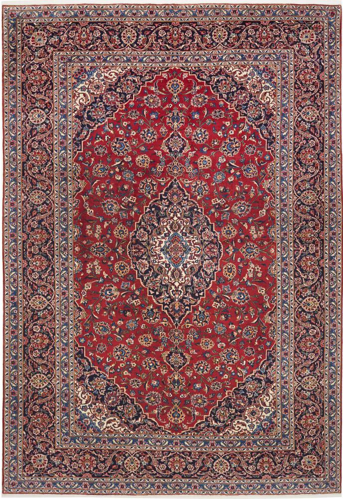 Persian Rug Keshan 12'5"x8'6" 12'5"x8'6", Persian Rug Knotted by hand