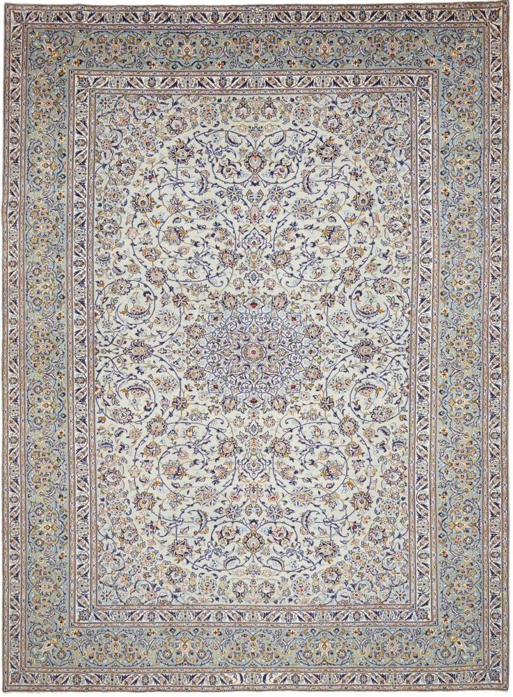 Tapis persan Kashan 409x299 409x299, Tapis persan Noué à la main
