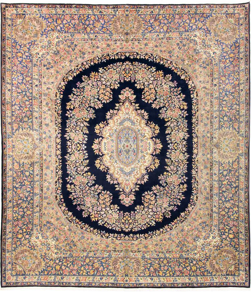 Perserteppich Kerman Rawar 11'5"x10'0" 11'5"x10'0", Perserteppich Handgeknüpft
