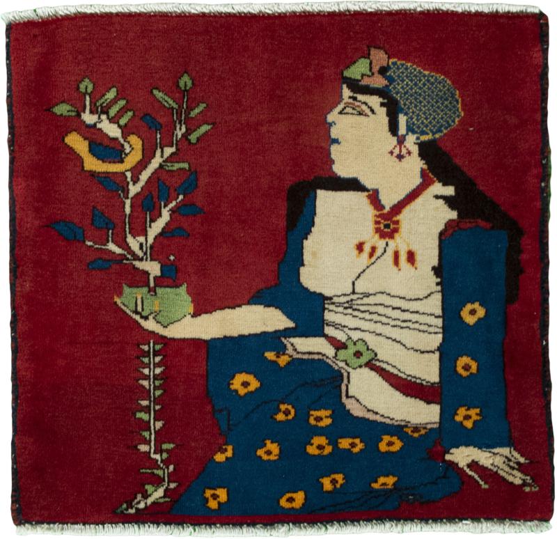 Tapete persa Shiraz 56x59 56x59, Tapete persa Atado à mão