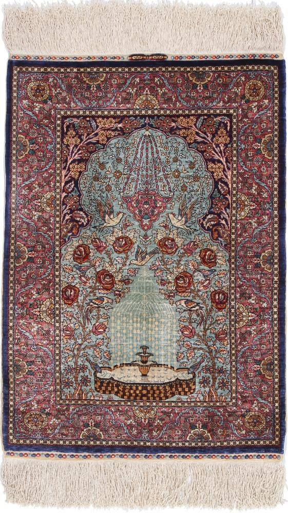  Hereke Zijde 79x54 79x54, Perzisch tapijt Handgeknoopte