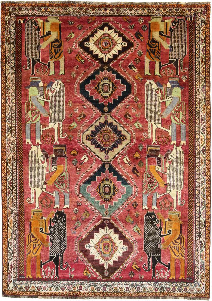 Persisk tæppe Ghashghai 249x178 249x178, Persisk tæppe Knyttet i hånden