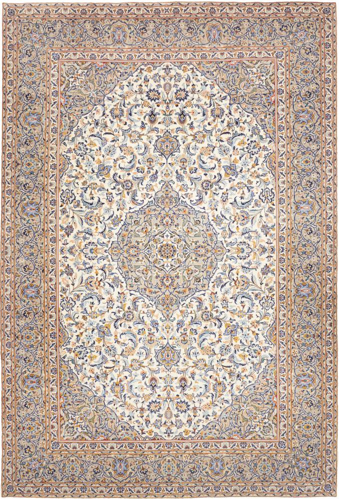 Persisk tæppe Keshan 347x251 347x251, Persisk tæppe Knyttet i hånden