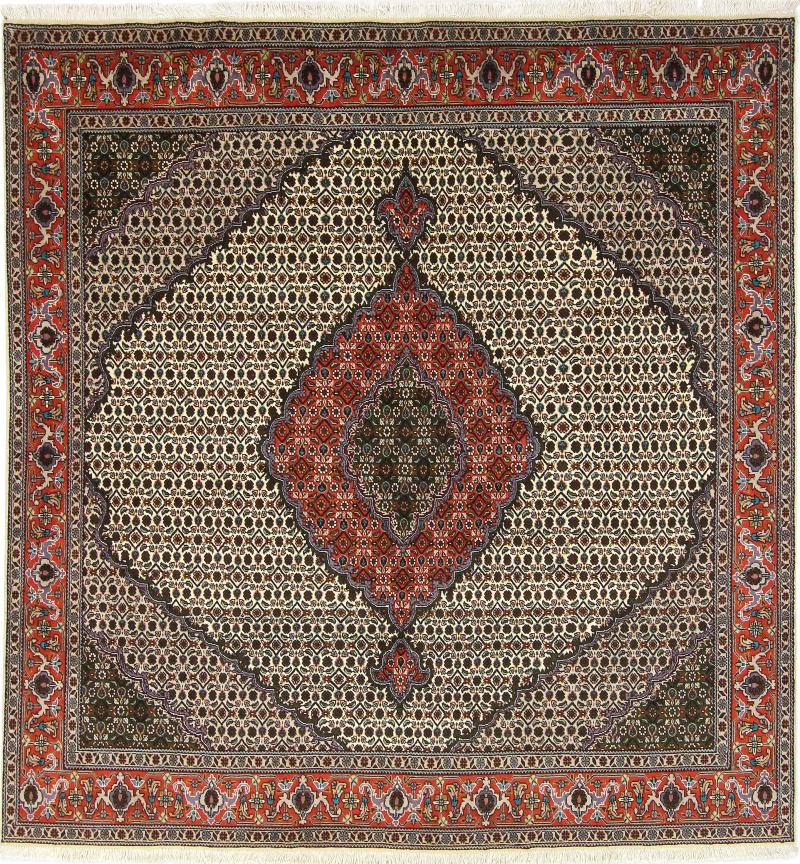 Tapete persa Tabriz Mahi 213x202 213x202, Tapete persa Atado à mão