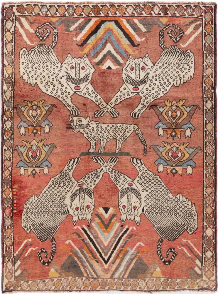 Persian Rug Persian Gabbeh Ghashghai 177x132 177x132, Persian Rug Knotted by hand