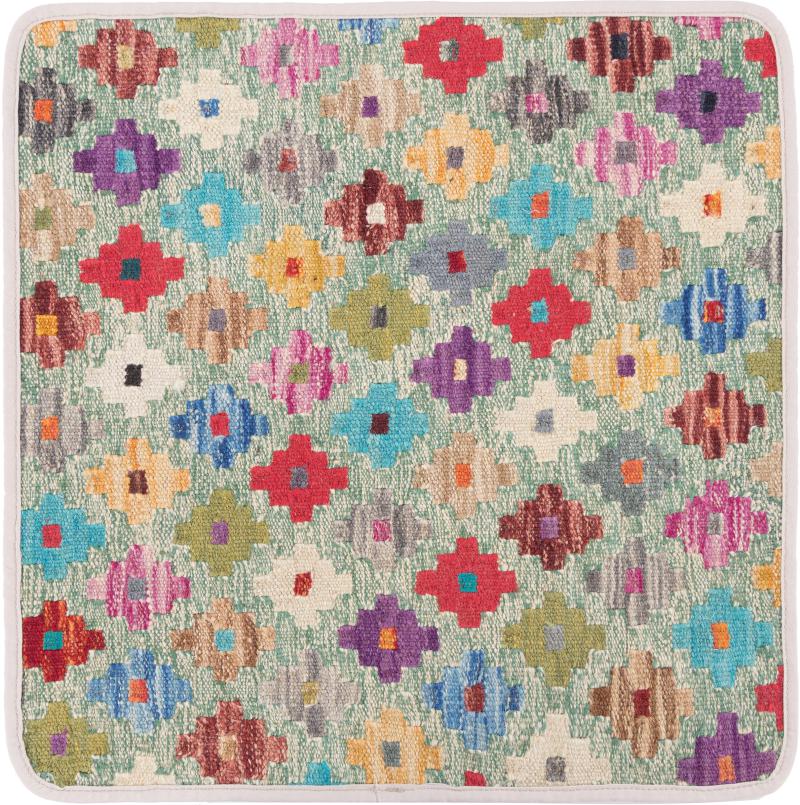 Afghan rug Kilim Afghan Cushion Cover 50x50 50x50, Persian Rug Knotted by hand
