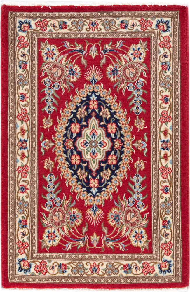 Persian Rug Qum 3'0"x2'0" 3'0"x2'0", Persian Rug Knotted by hand