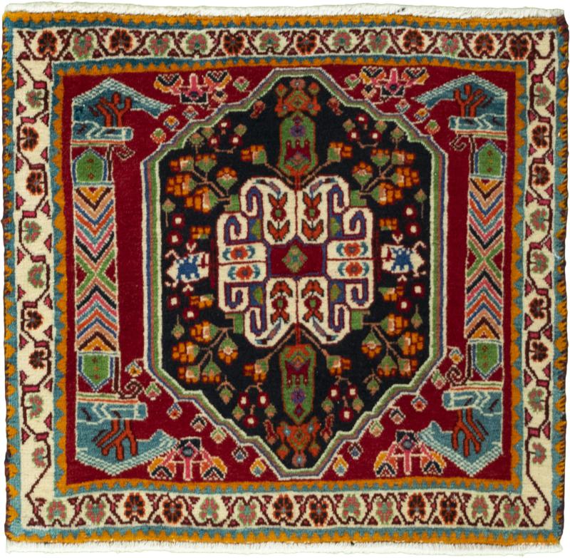 Persian Rug Shiraz 61x63 61x63, Persian Rug Knotted by hand