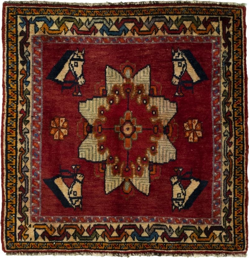 Persian Rug Shiraz 63x65 63x65, Persian Rug Knotted by hand