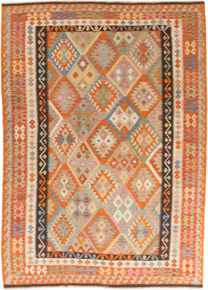 Tapis afghan Kilim Afghan 345x254 345x254, Tapis persan Tissé à la main