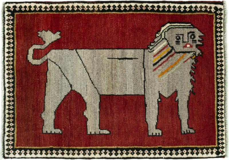 Persian Rug Persian Gabbeh Ghashghai 96x70 96x70, Persian Rug Knotted by hand