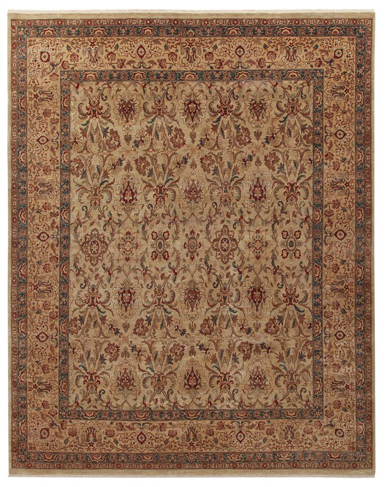 Tapete indiano Indo Tabriz Royal 9'9"x8'0" 9'9"x8'0", Tapete persa Atado à mão