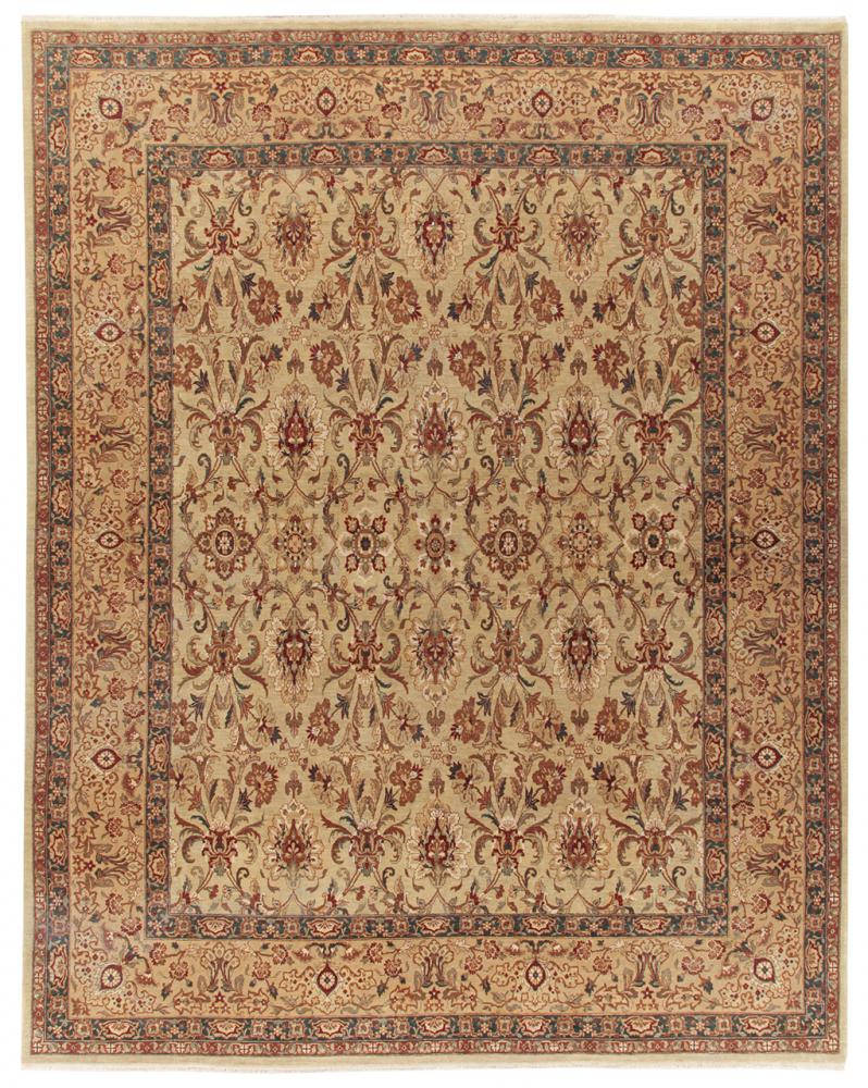 Tapete indiano Indo Tabriz Royal 9'9"x8'0" 9'9"x8'0", Tapete persa Atado à mão