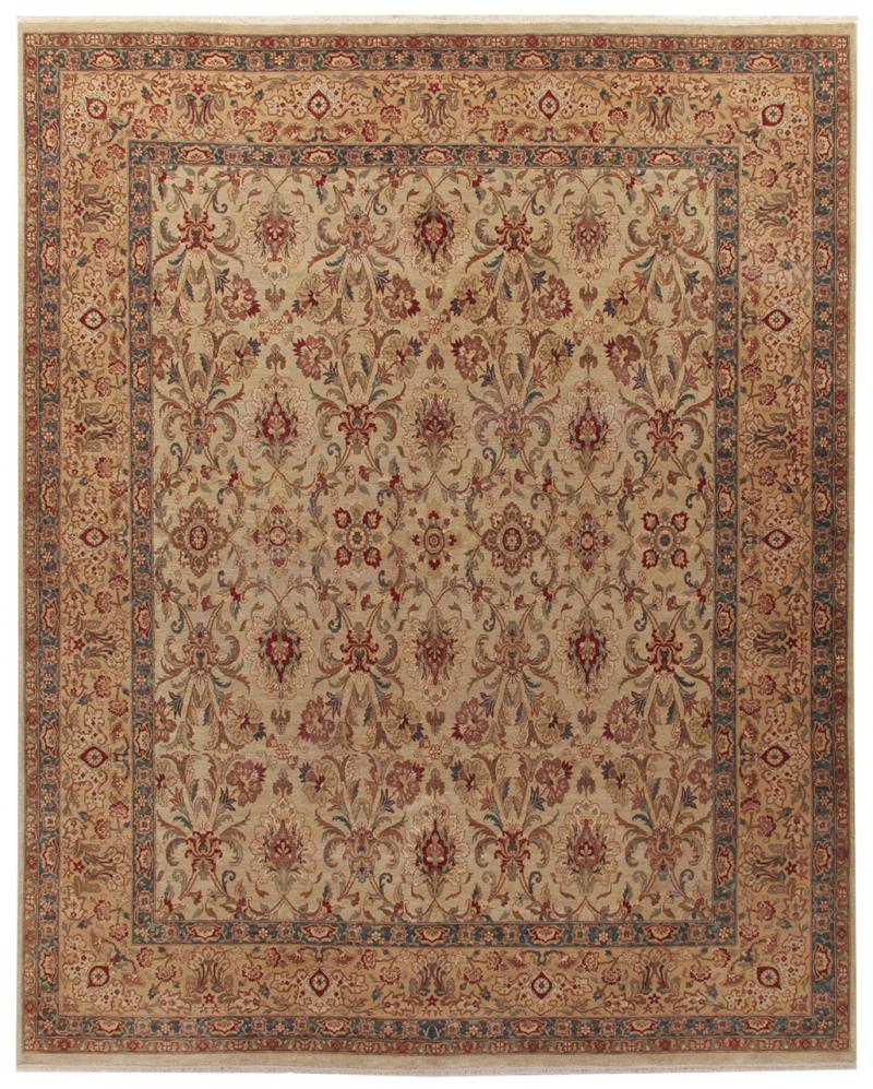 Tapete indiano Indo Tabriz Royal 9'9"x8'0" 9'9"x8'0", Tapete persa Atado à mão