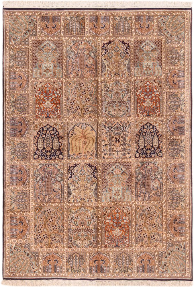 Tappeto indiano Cachemire di Seta 214x150 214x150, Tappeto persiano Annodato a mano