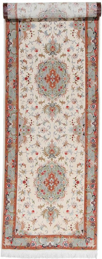 Persian Rug Tabriz 50Raj 10'3"x2'9" 10'3"x2'9", Persian Rug Knotted by hand